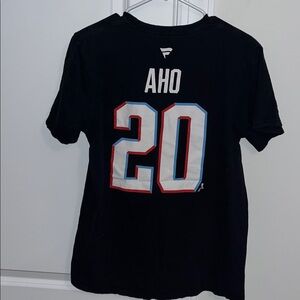 Carolina Hurricanes #20 Sebastian Aho 2022 All Star black hockey jersey T shirt